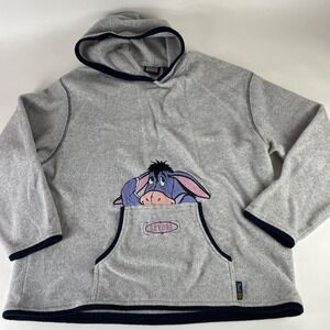 Disney Sweater Women's Large Pullover Eeyore Logo Polyester Pooh Collection Gray